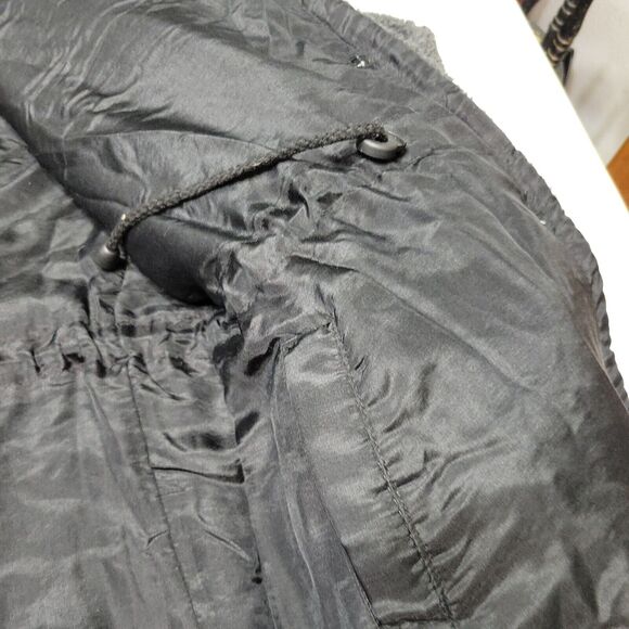 Outbrook Coat Women M Fleece Jacket Grey long Sleeve Button Patch Pockets Collar - Picture 7 of 14